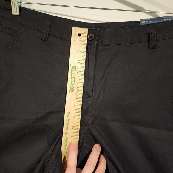 Lands' End NWT Wide Leg Weekend Chino Trousers Black Slant Pocket Pants Classic - Picture 10 of 13
